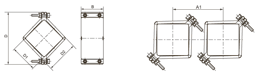 cоединительные муфты STRAUB-SQUARE-FLEX 60.0 -100.0